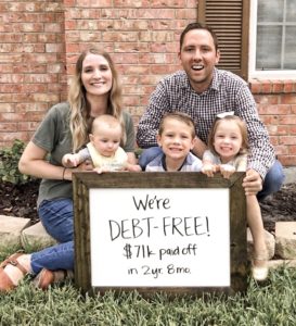 debt free family photo