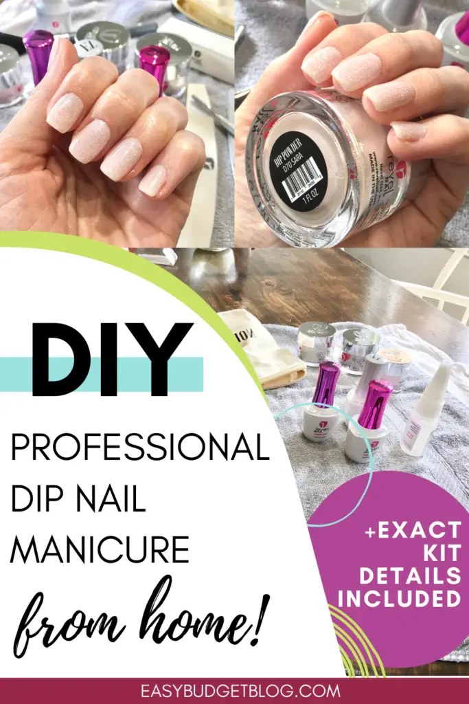 DIY dip nail manicure Pinterest image