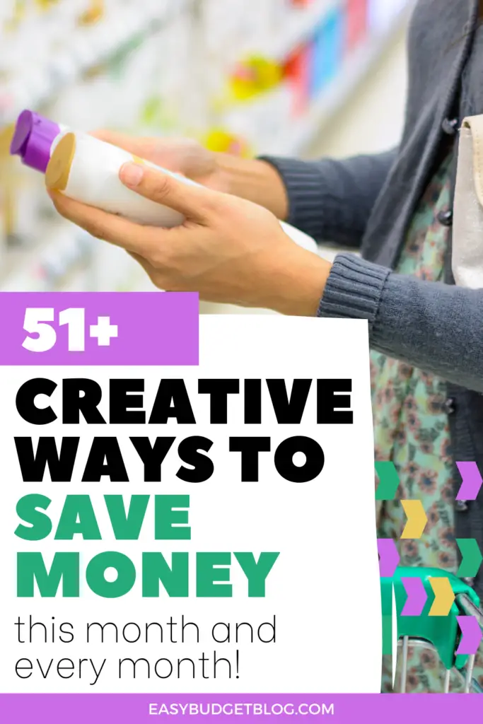 creative ways to save money Pinterest image
