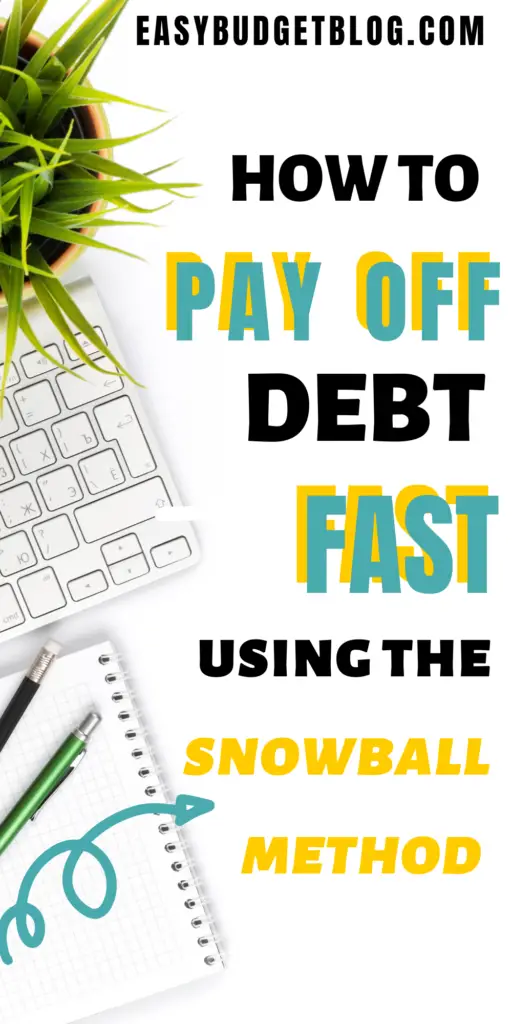 debt snowball method pin image